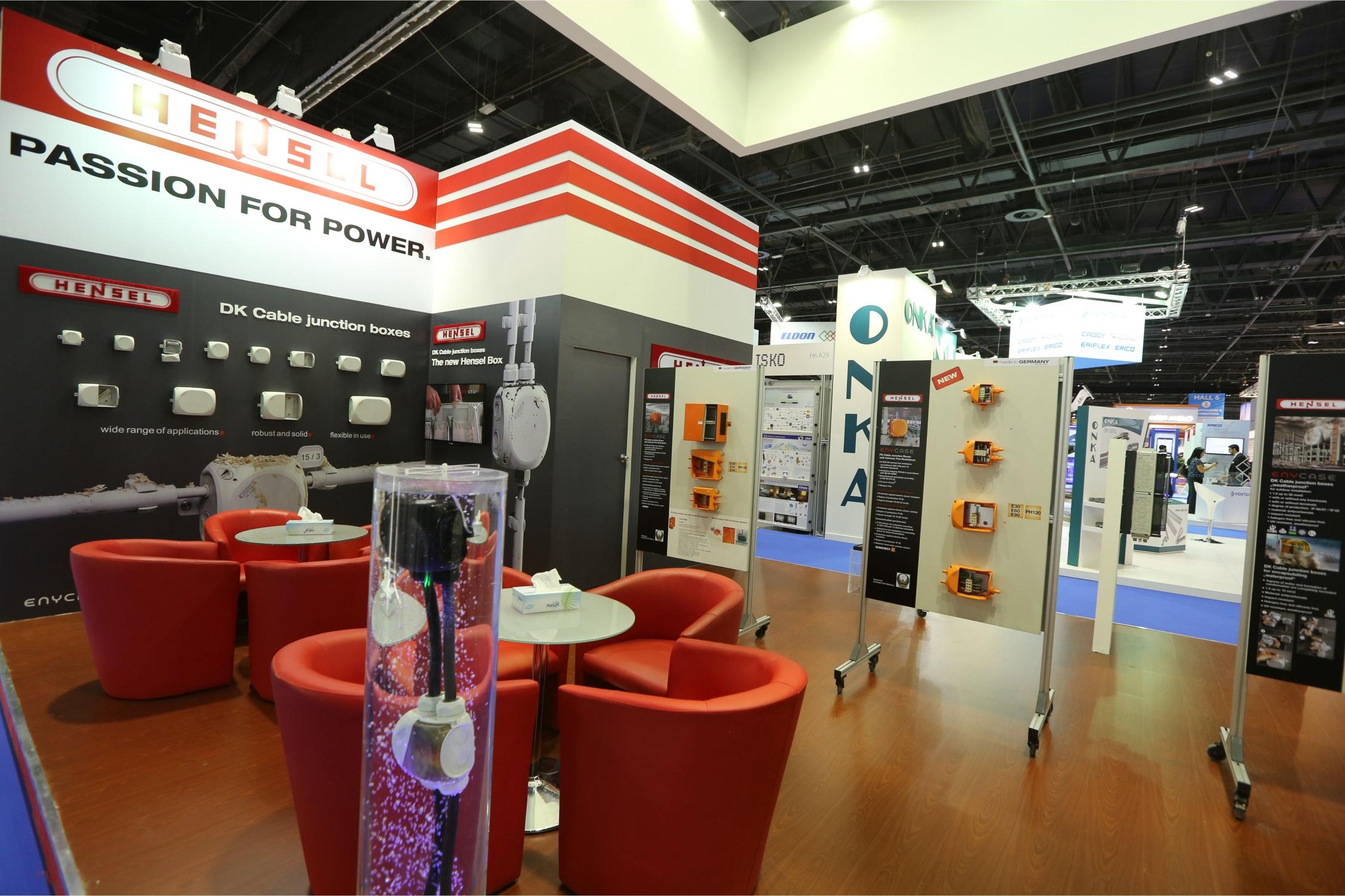 HENSAL Passion for Power Custom Exhibition Booth Interior design in Dubai